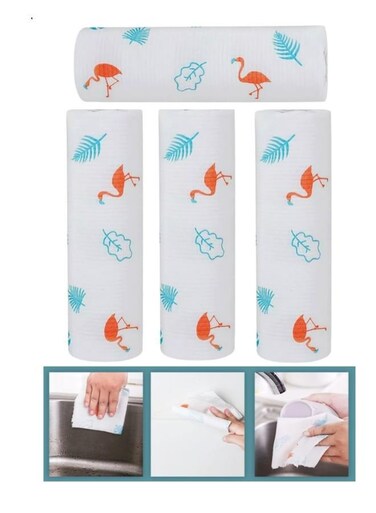 Generic 4 Pieces Disposable Dish Cloths Wet Dry Use Disposable Cloth For Household