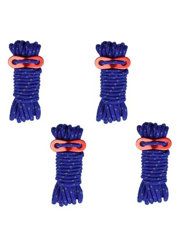 Generic 4 Pieces Reflective Nylon Tent Rope Para Cord Parachute Cord Tent Rope Fits Camping Tent Hiking Camping Outdoor Activity