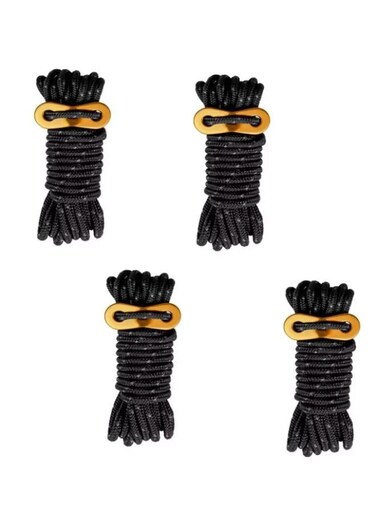 Generic 4 Pieces Reflective Nylon Tent Rope Para Cord Parachute Cord Tent Rope Fits Camping Tent Hiking Camping Outdoor Activity