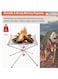 Generic 42Cm Portable Folding Steel Mesh Camping Fire Pit - Durable Stainless Steel Wood Burning Bonfire Rack With Carrying Bag For Outdoor Adventures