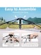 Generic 4-7 People Hexagonal Tent Camping Tent, 270 * 240Cm Large Instant Camp Tent, Solid Automatic Tent For Beach Hiking Park Dessert Camping