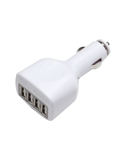 Generic 4-Port USB Car Charger White