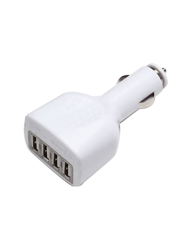 Generic 4-Port USB Car Charger White