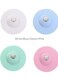 Generic 5 Pcs Random Colors Kitchen Sewer Odor Proof Sealing Silicone Flying Saucer Shaped Floor Drain Cover Bathroom Bounce Type Anti Clogging Plastic Sink Filter Element
