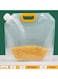 Generic 5 Pieces Kitchen Storage Bag Grains Rice Moisture Proof Sealed Bag, Grain Storage Bags Smell Proof Bags, Stand Up Pouch Bags With Portable Handle For Long Term Storage Container 20L