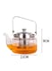 Generic 500ml Glass Teapot With Stainless Steel Infuser, Lid, And Handle Gt-500ml