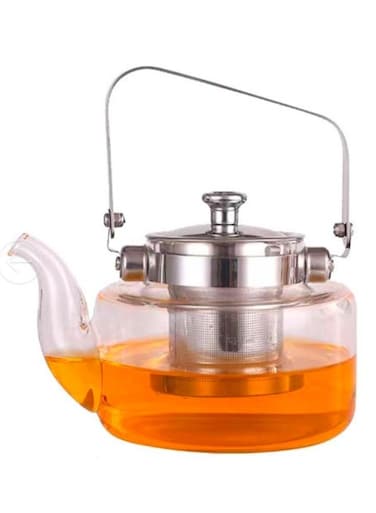 Generic 500ml Glass Teapot With Stainless Steel Infuser, Lid, And Handle Gt-500ml