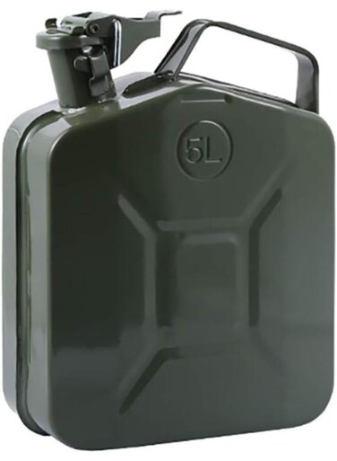 Generic 5L Petrol Canister With Portable Handle Stainless Steel Fuel Tank