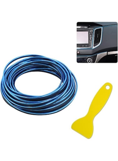 Generic 5M Car Interior Moulding Trim Strips Automobile Exterior Decoration Moulding Trim Line Dashboard Decorative DIY Flexible Strip
