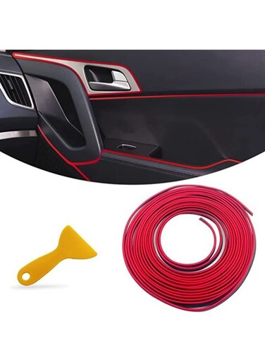 Generic 5M Car Interior Moulding Trim Strips Automobile Exterior Decoration Moulding Trim Line Dashboard Decorative DIY Flexible Strip