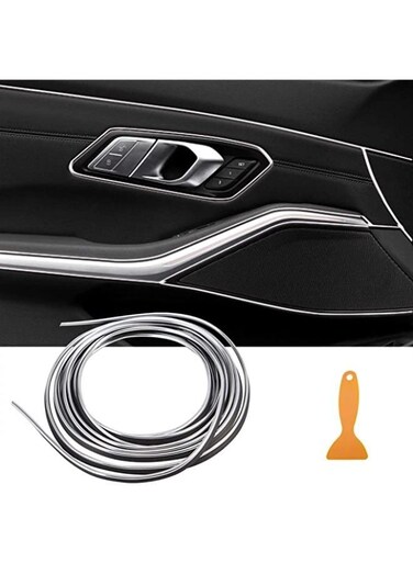 Generic 5M Car Interior Moulding Trim Strips, Automobile Exterior Decoration Moulding Trim Line, Dashboard Decorative DIY Flexible Strip
