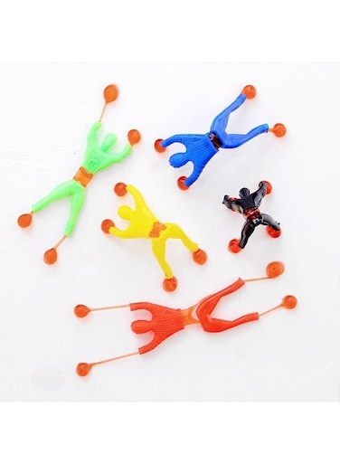 Generic 5 PCs Elastic Stretchable Sticky Palm Wall Climbing Stress Relief Toy - Sticky Wall Climber For Fun And Decompression