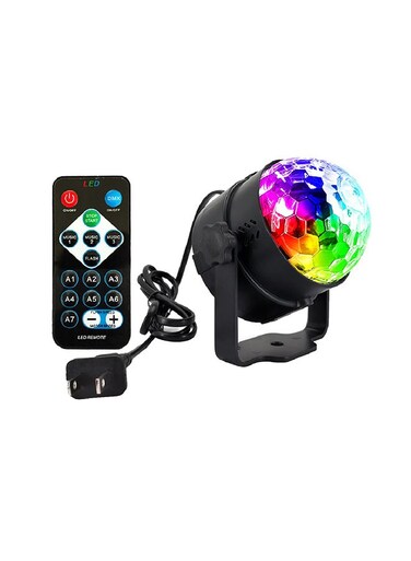 Generic 6 Colors Disco Ball Projecting Lamp With Remote Control Multicolour 300Grams