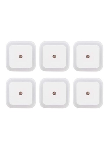 Generic 6-Piece Auto Sensor Baby Bedroom Lamp Square Light Set White 10Cm