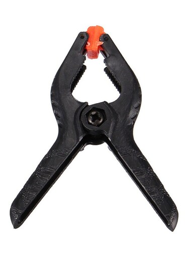 مجموعة مشابك قماش خلفية سوداء مكونة من 6 قطع