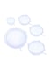 Generic 6-Piece Food Silicone Saran Wrap Cover Lid 6Pfs Clear