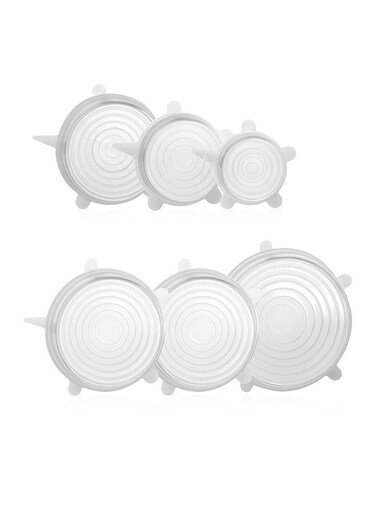 Generic 6-Piece Stretch Silicone Lids Multicolour