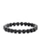 Generic 8mm Black Turquoise Elastic Bracelet Yoga Beads Bracelet