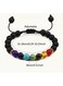 Generic 8mm Natural 7 Chakra Healing Crystal Stone Lava Beads Bracelet Fashion Style
