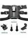 حامل كاميرا الحركة للكلاب قابل للتعديل، متوافق مع كاميرات GoPro Hero 7 و6 و5 و4، وحامل حزام الصدر لكاميرا Xiaoyi الرياضية.