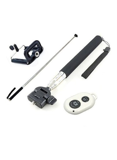 Generic Adjustable Extendable Wireless Bluetooth Monopod Handheld Selfie Stick