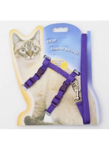 Generic Adjustable Nylon Pet Cat Puppy Harness With Lead Leash Strap Belt Safety Rope