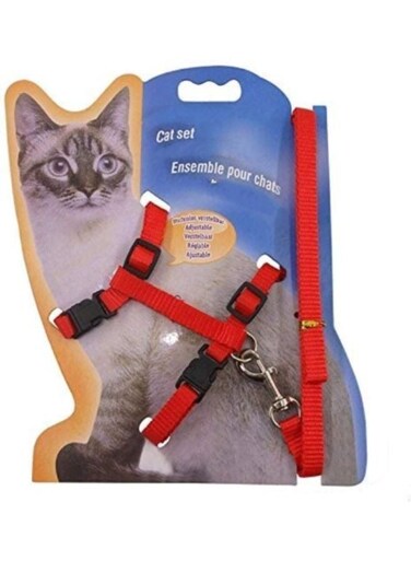 Generic Adjustable Nylon Pet Cat Puppy Harness With Lead Leash Strap Belt Safety Rope