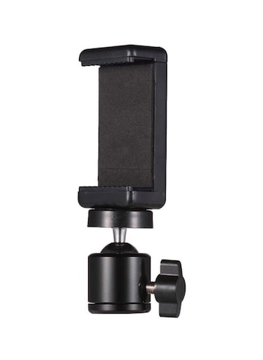 Generic Adjustable Phone Holder With Ball Head Mount Black