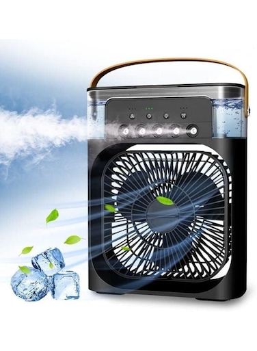 Generic Air Cooler Fan Humidifier 3 In 1 Mini Evaporative Air Cooler With 7 Colors LED Light, 1/2/3 H Timer, 3 Wind Speeds And 3 Spray Modes For Office, Home, Dorm&amp; Travel Handheld Fan