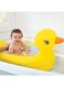 حوض استحمام للأطفال مع مسبح بطة صفراء صغيرة قابل للنفخ (مناسب للأطفال من عمر 0 ​​إلى 24 شهرًا) - 2 في 1 للاستحمام واللعب، مصنوع من مادة PVC غير سامة