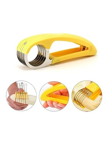 Generic Banana Slicer Stainless Steel Fruit Vegetable Cutter Practical Kitchen Tool