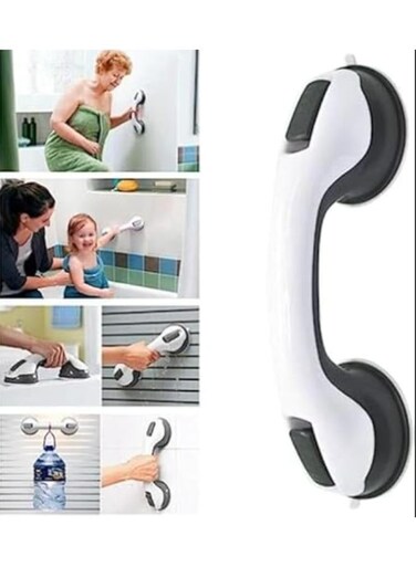 مقبض مساعدة عام للحمام، سهل الإمساك، دعامة للاستحمام مع كوب شفط مانع للانزلاق، دعامة لحوض الاستحمام