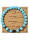 Generic Card-Mounted Stone Bead Elastic Rope Bracelet