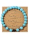 Generic Card-Mounted Stone Bead Elastic Rope Bracelet