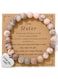Generic Card-Mounted Stone Bead Elastic Rope Bracelet For My Sister