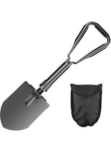 مجرفة قابلة للطي متعددة الاستخدامات، مجرفة متينة قابلة للطي، مجرفة وفأس تخييم، أداة حفر عسكرية للبستنة والتخييم والطين والثلج والطرق الوعرة، طقم طوارئ محمول للسيارة Bs-303G