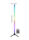 Generic Colorful RGB Floor Light Bar 120Cm Remote Control Sound-Activated Ambient Light Suitable For Bedroom Living Room Corner Live Streaming Gaming Room With Colorful Lighting Ideal