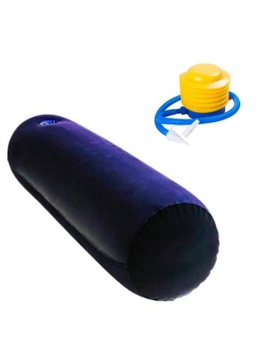 Generic Comfortable Cylindrical Body Soft Inflatable Pillow With Foot Pump
