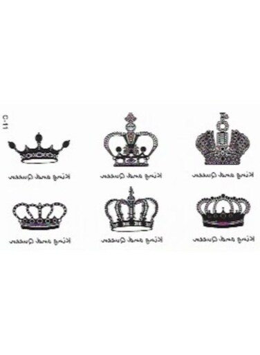Generic Crown Temporary Tattoo Sticker For Body Art
