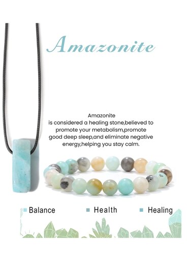 Generic Crystal Bracelet Amazonite Healing Stone Carries Powerful Energy Beaded Bracelets Jewelry