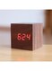 Generic Cubic Wooden Digital Alarm Clock Usb/Battery Operated For Home Office