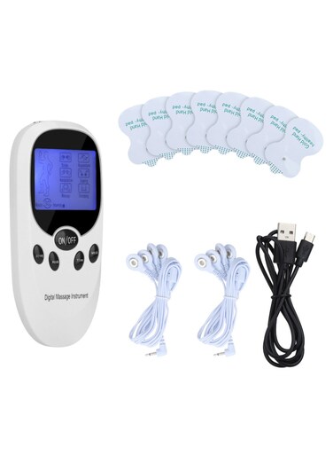 Generic Device Pain Therapy Muscle Stimulation Devices, 2 Channels Tens Stimulation Device With 8 Electrode Pads, Muscle Stimulator For Muscle Building, Pain Relief, Muscle Training