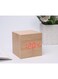 Generic Digital Wooden Alarm Clock With USB And Battery Powered, LED Display, Time Date And Temperature Display, Mini Cube