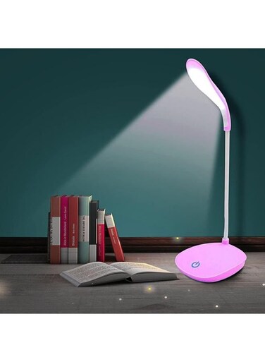 مصباح مكتبي LED قابل للتعتيم، مزود بمستشعر لمس، مصباح قراءة بجانب السرير، قابل لإعادة الشحن عبر منفذ USB