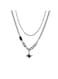 Generic Double-Layer Necklace Men's Trendy Sweater Chain Light Luxury Niche Design Hip-Hop Style