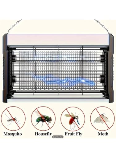 Generic Electric Insect Killer With Hanging Chain Trap, Removable Collection Tray Bug Zapper For Indoor, Bedroom, Outdoors