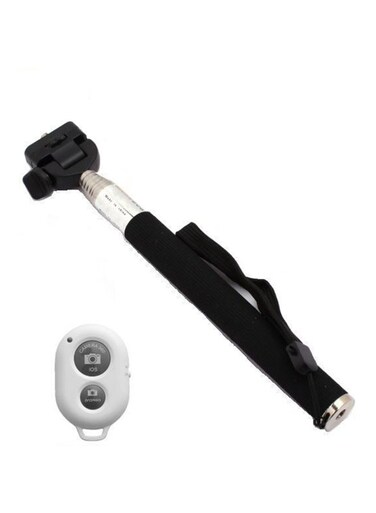 Generic Extendable Selfie Stick With Remote Blue