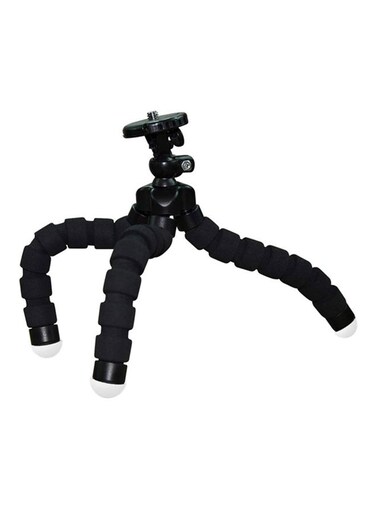 Generic Flexible Mini Tripod With Spider Legs Black