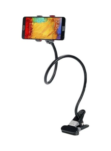 Generic Flexible Mobile Phone Mount Holder With Clip Black