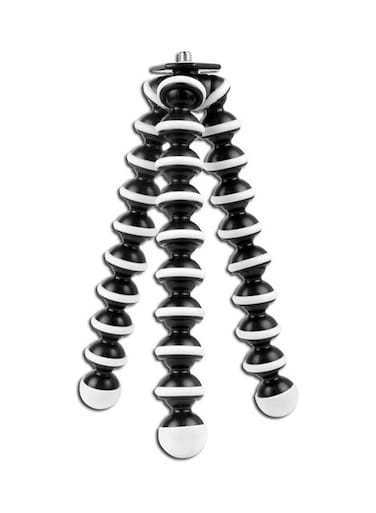 Generic Flexible Tripod With Phone Clip Adapter Black/White